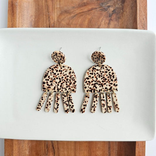 Willow - Brown Dot Earrings