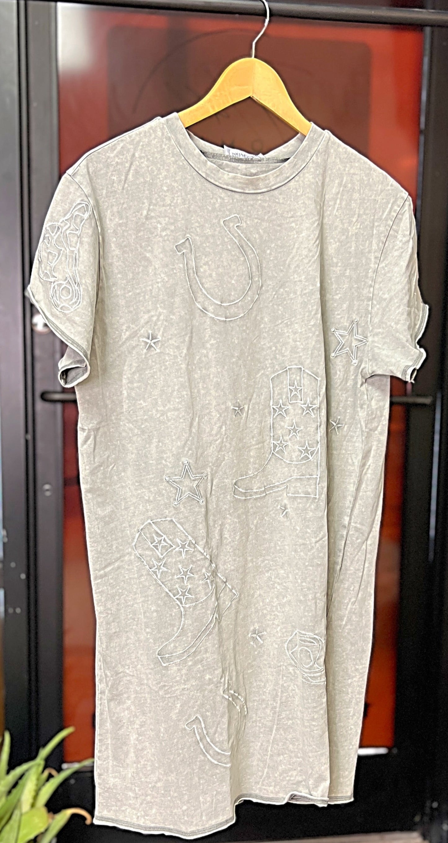 Chloe Embroidered T Shirt Dress