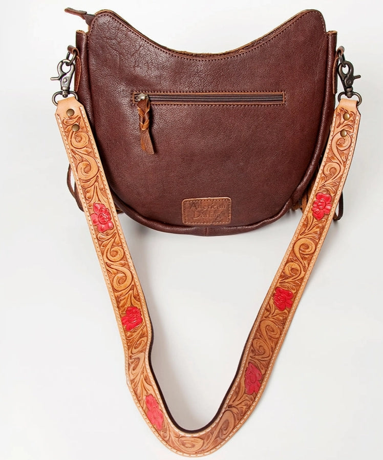 Hobo Hand Tooled Genuine Western Leather Women Bag