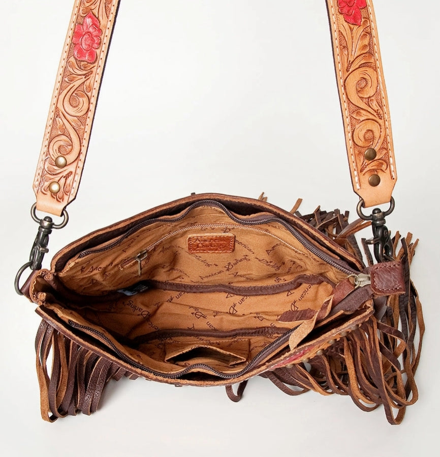 Hobo Hand Tooled Genuine Western Leather Women Bag