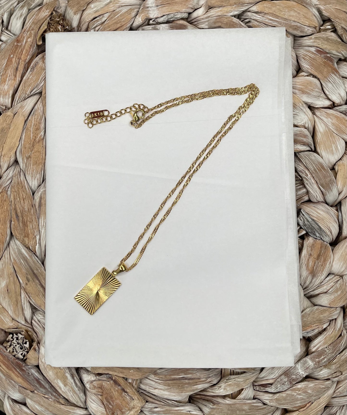 Gold Plated Stainless Steel Pendant Necklace