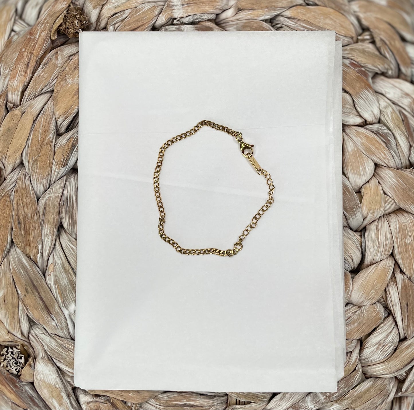 Gold Plated Basic Thin Chain Bracelet