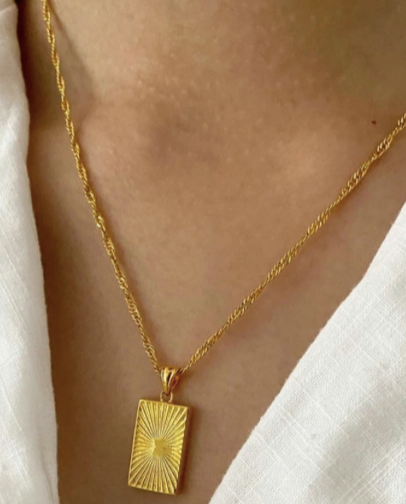 Gold Plated Stainless Steel Pendant Necklace