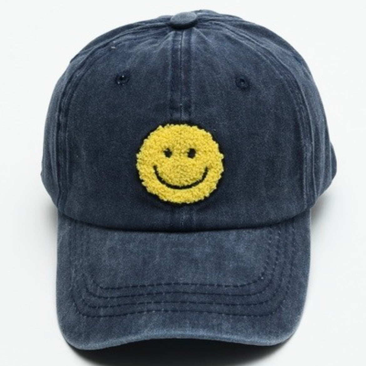 Smiley Face Baseball Cap (Navy)