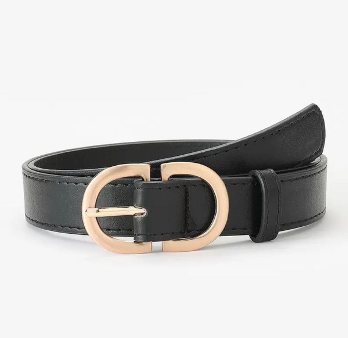 D Ring Belt In Color Black